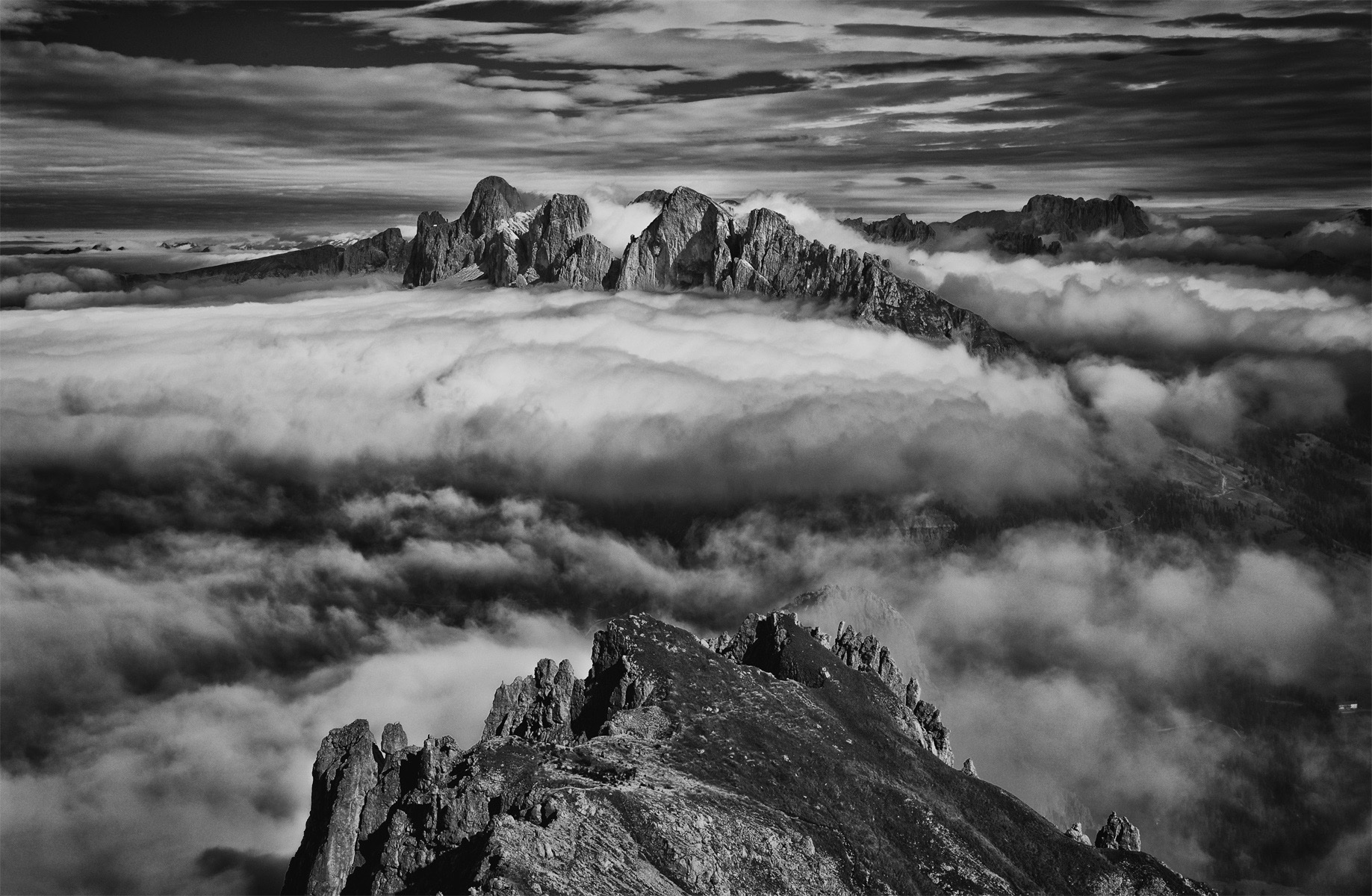 vista del Catinaccio dalla cima del Latemar