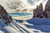 Forcella Lavaredo tra il Monte Paterno e le Tre Cime in Inverno IMG_2112